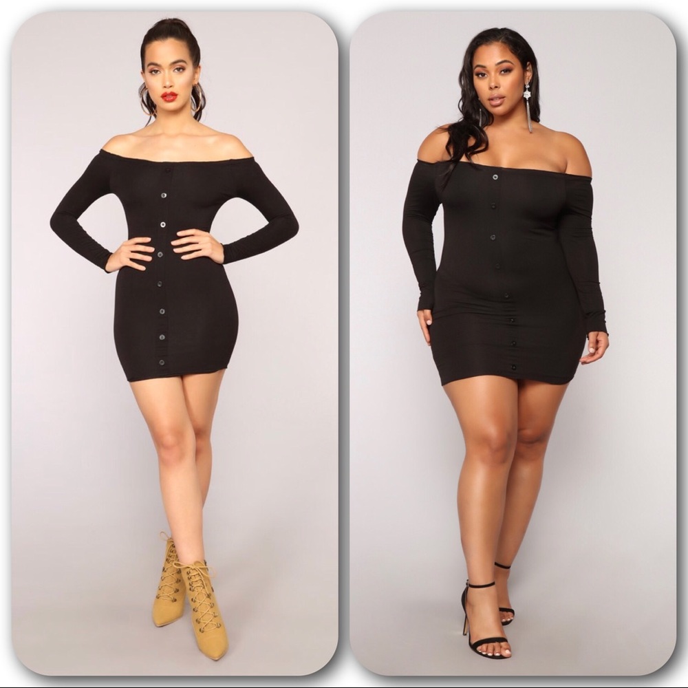 🔷Off Shoulder Mini Dress - Black🔷 - Picture 3 of 5